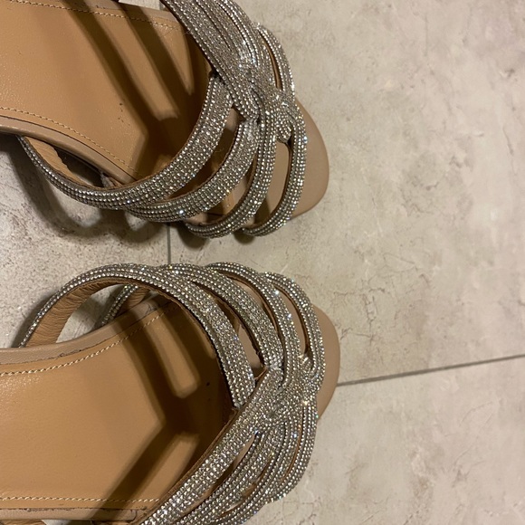 AQUAZZURA
LEATHER MOONDUST SANDALS WITH RHINESTONE EMBELLISHED - Picture 7 of 9